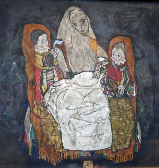 Madre con dos hijos, 1915-1917